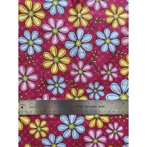 Heidi Grace for JO ANN Fabrics Hot Pink Floral Cotton Print Fabric 44" x 1+yd.